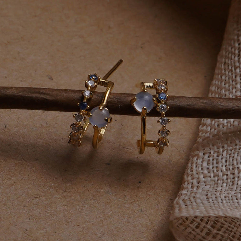 Crystal Double Hoop Earrings