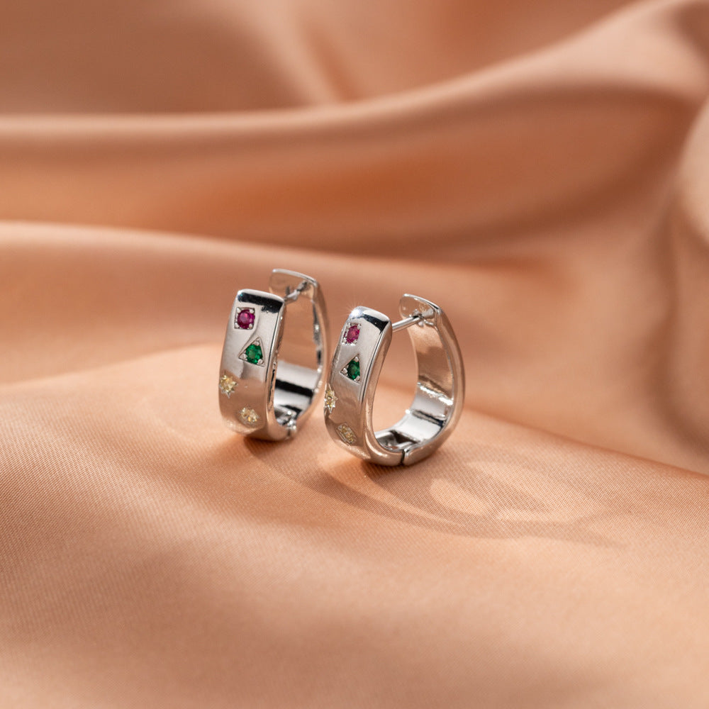 Textured 18K Gold Plated Hoop (Ring) Earrings