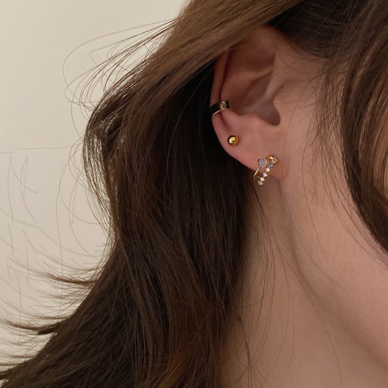 Crystal Double Hoop Earrings