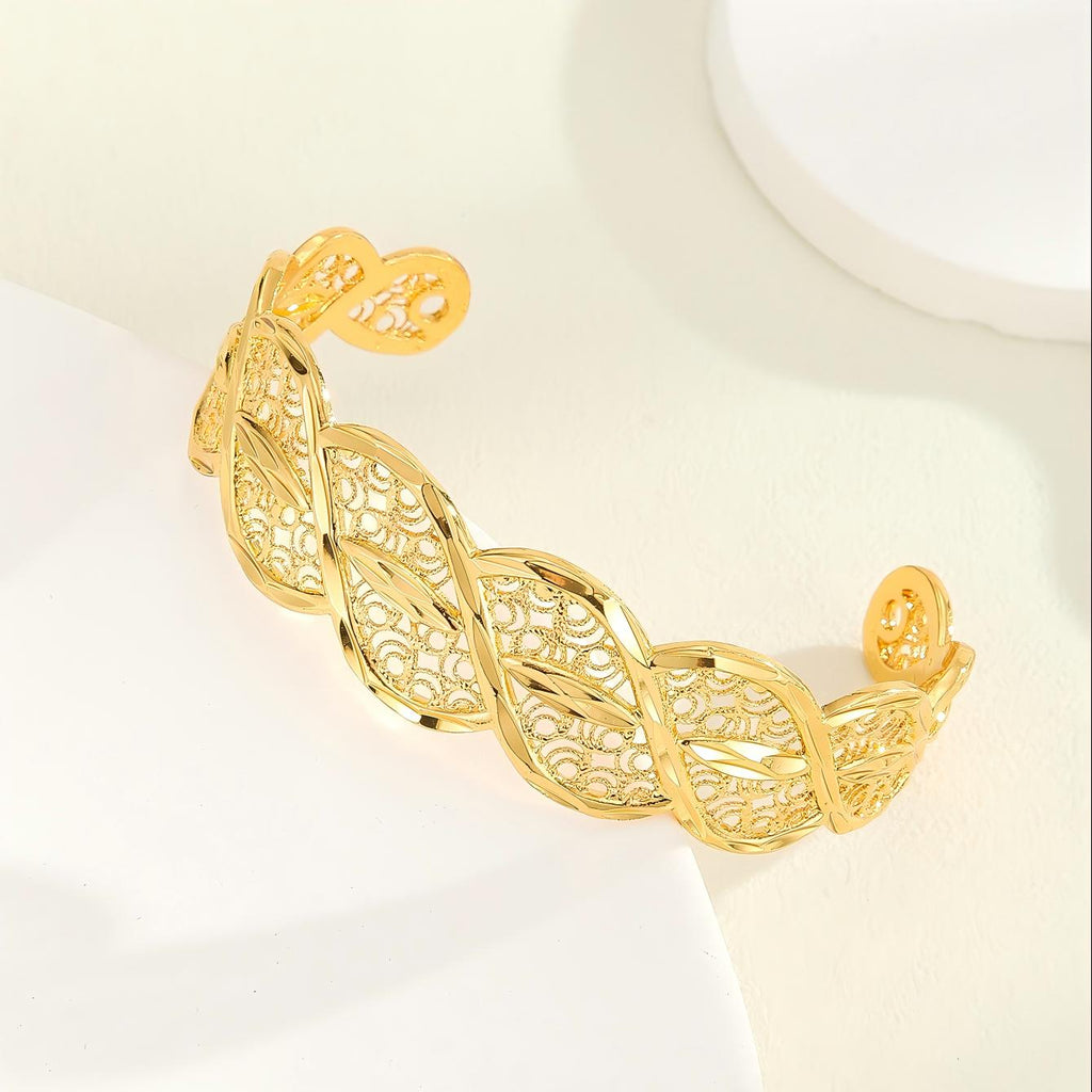18K Gold  Woven Cuff