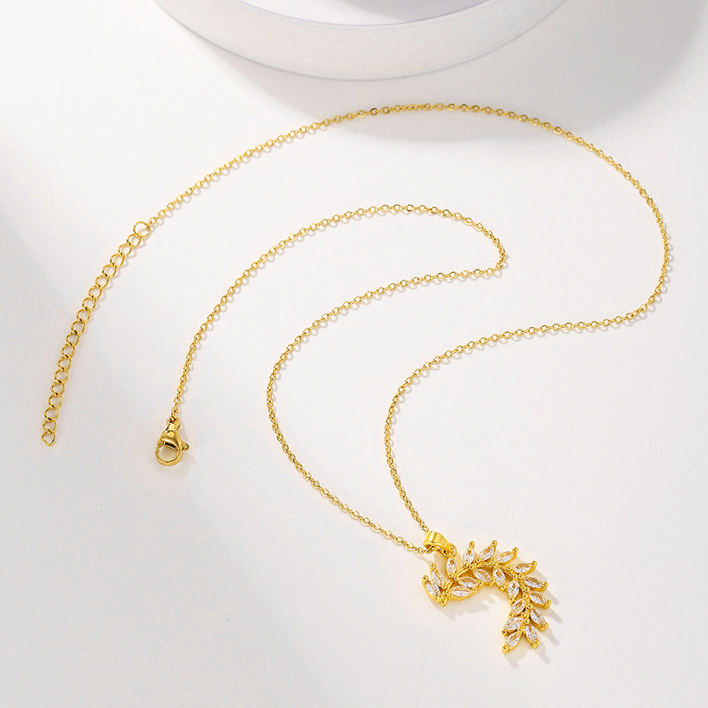 Sparkling Wheat Ear Necklace