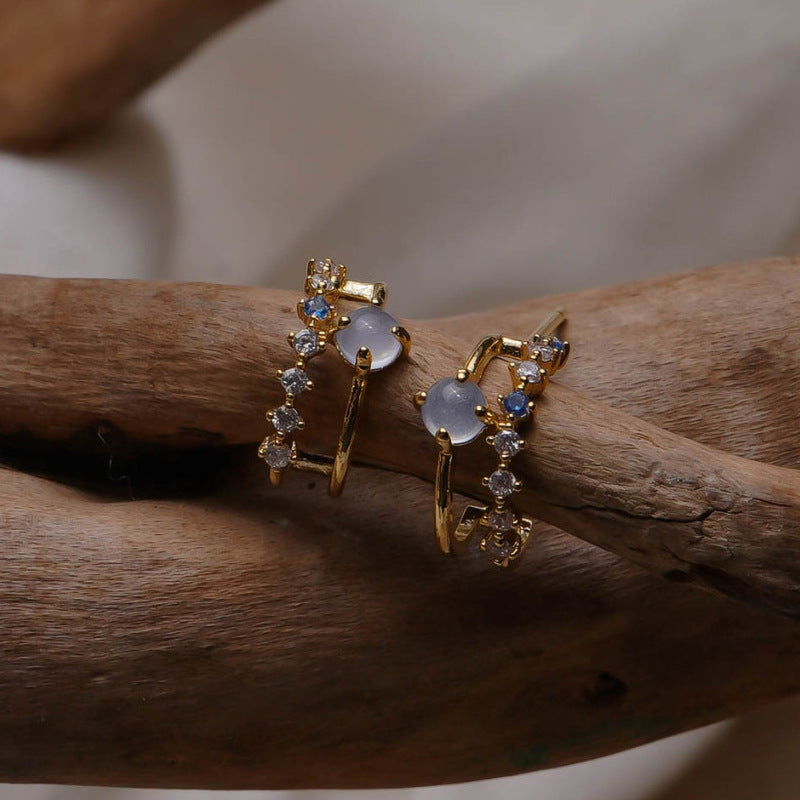 Crystal Double Hoop Earrings