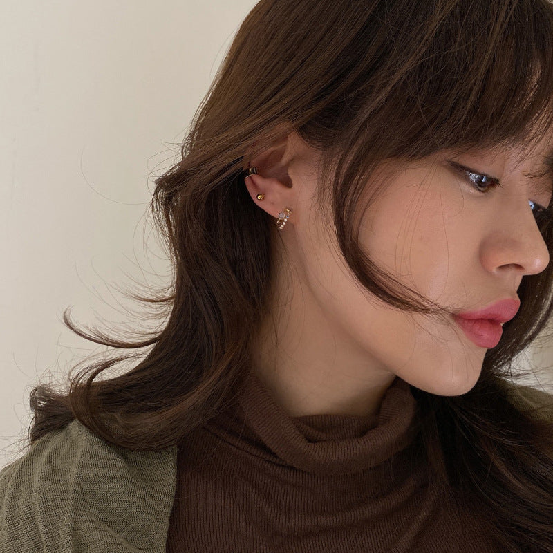 Crystal Double Hoop Earrings