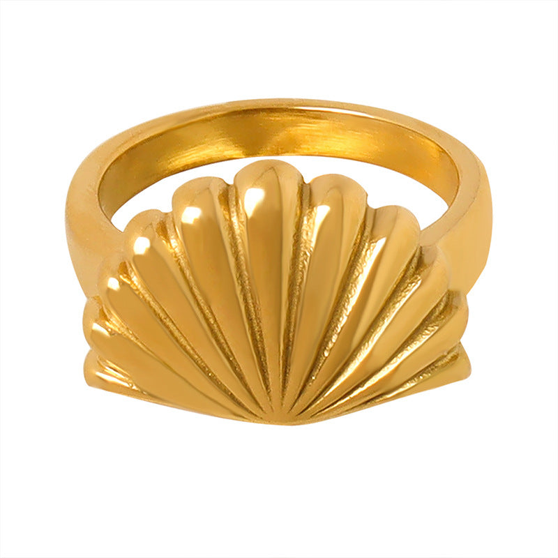 Scalloped Shell Statement Ring