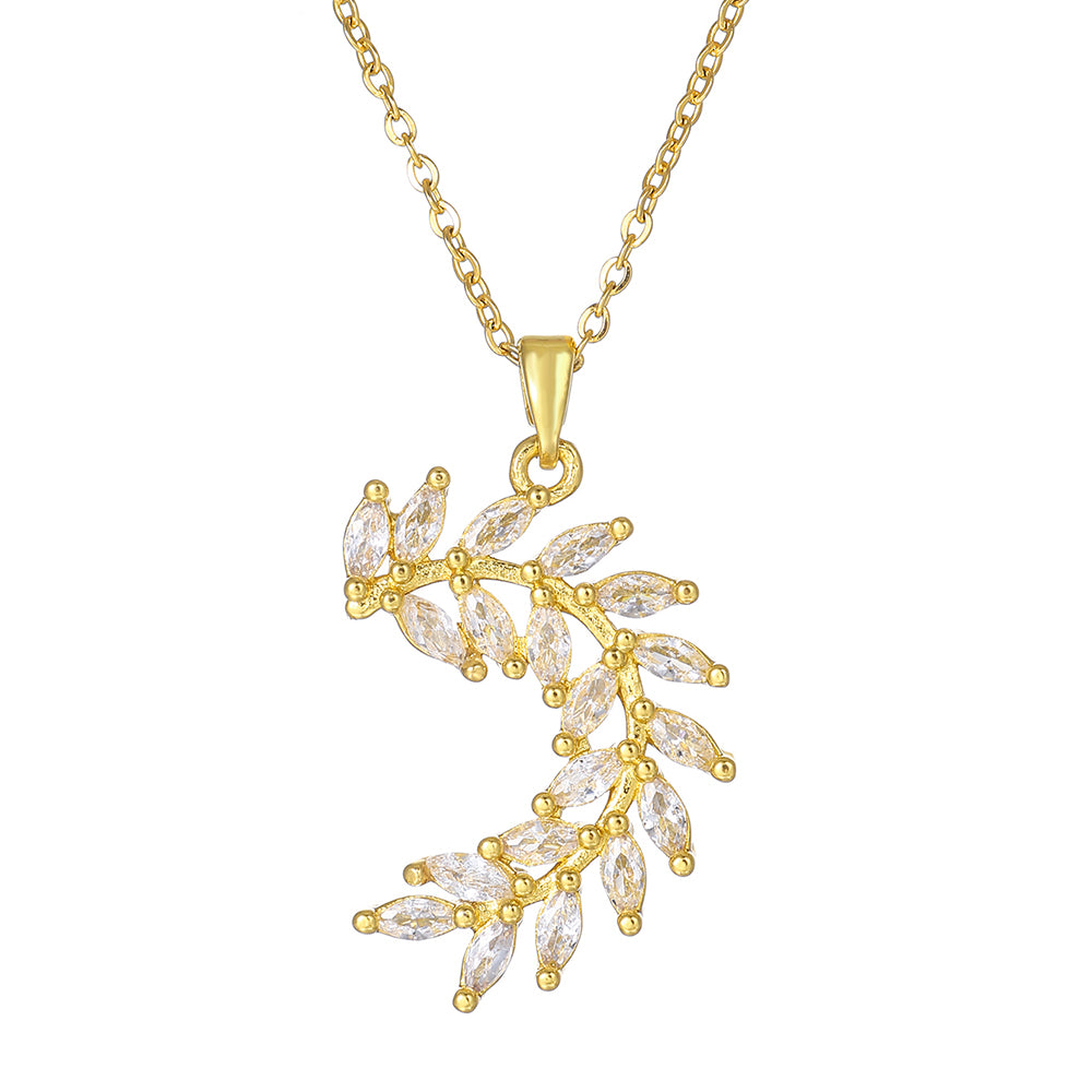 Sparkling Wheat Ear Necklace